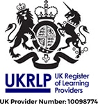 UK Register of Learning Providers logo with UK Provider Reference Number 10098774.